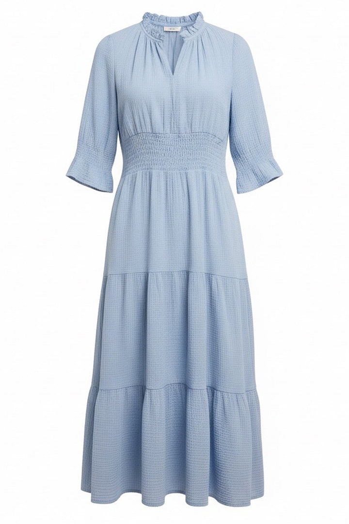 Cotton Salcombe Midi Dress In Baby Blue