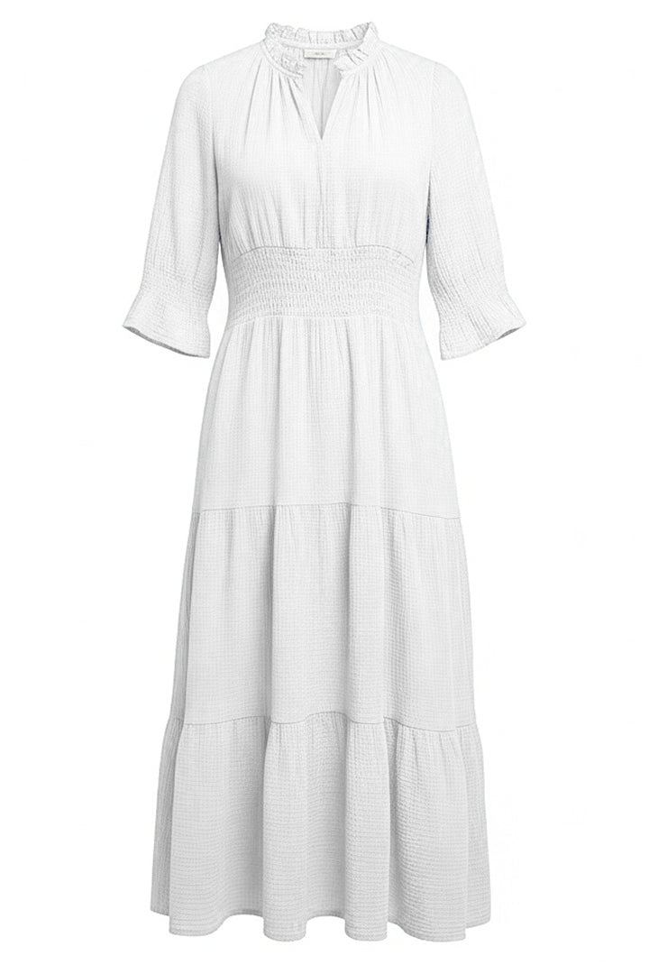 Cotton Salcombe Midi Dress In White