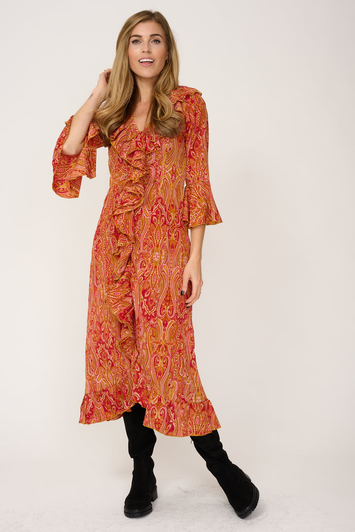 Felicity Midi Dress Moroccan Ripple