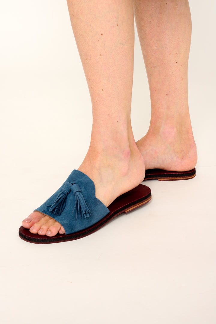 Tassel Sandal in Air Force Blue