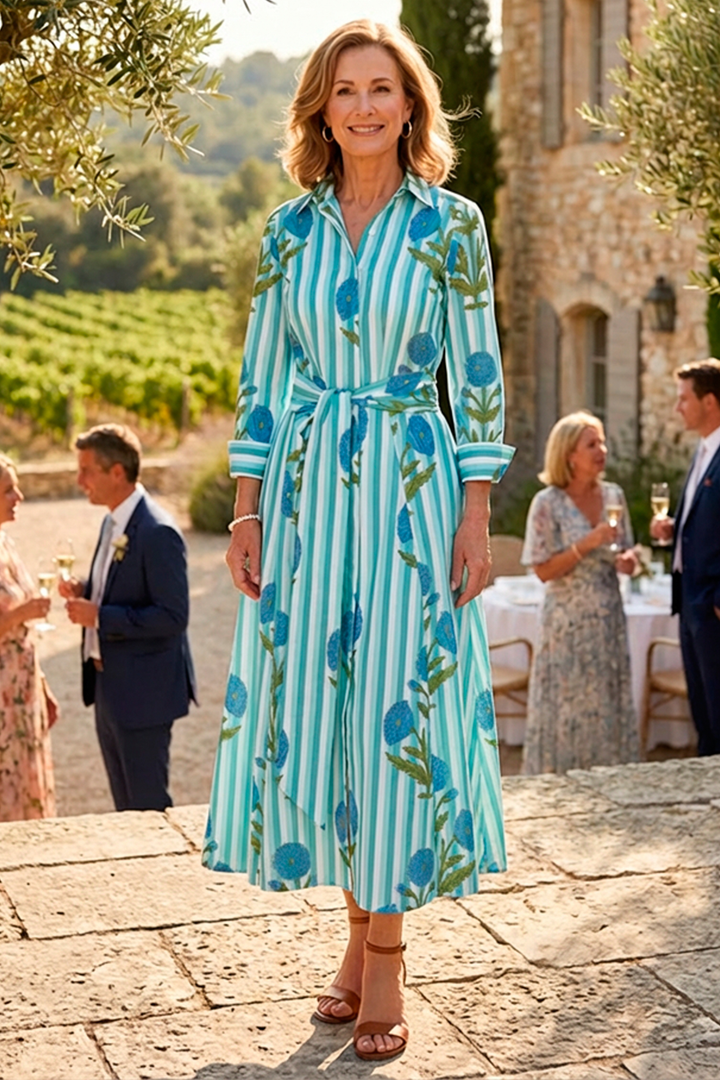Cotton Marigold Dress in Turquoise – At Last Shop