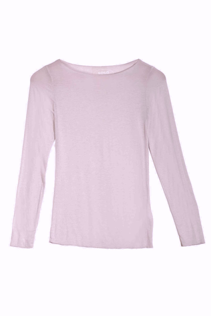 Slash-Neck Base Layer In Dusty Pink