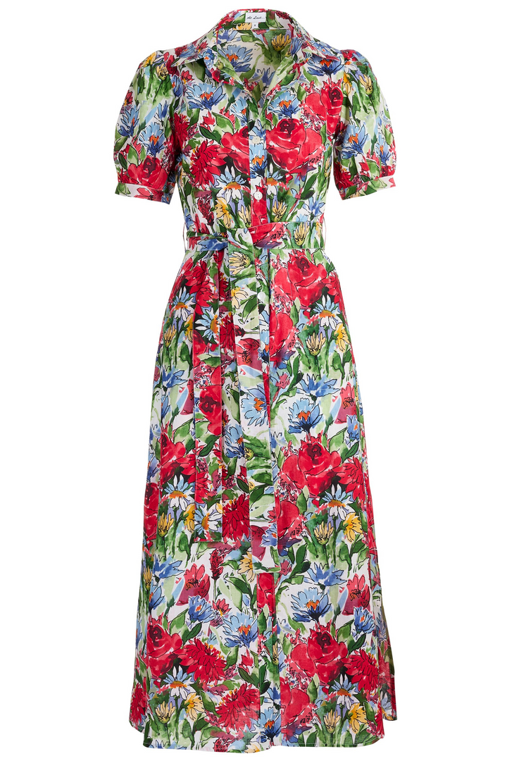 Cotton Maddie Dress in English Summer Garden – At Last Shop