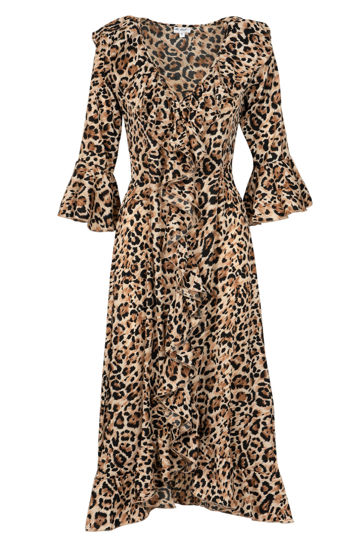 Felicity Midi Dress in Leopard