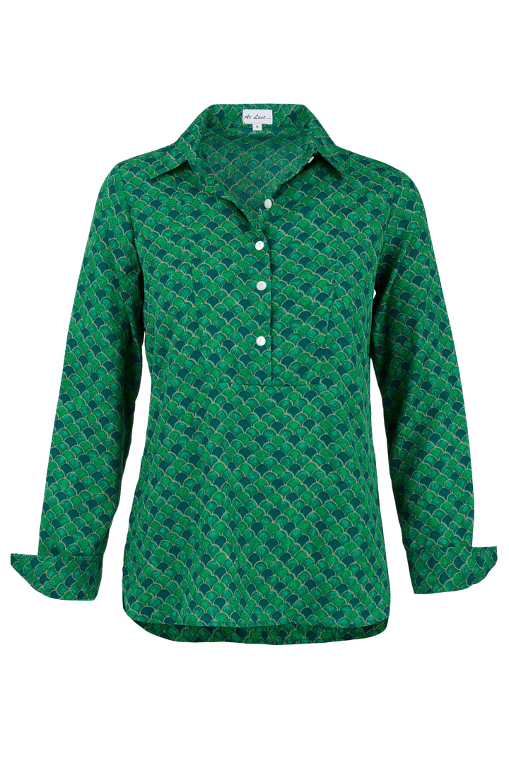 Soho Shirt in Green Scallop