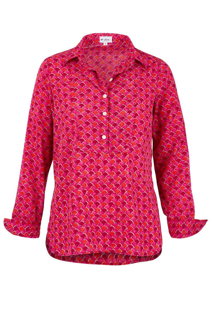 Soho Shirt in Hot Pink Scallop