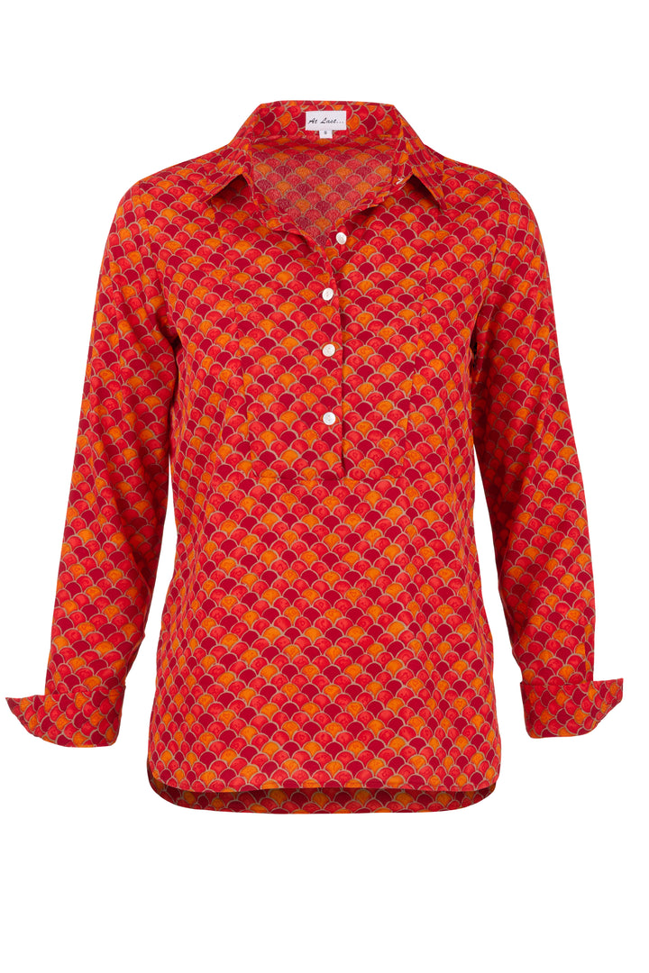Soho Shirt in Orange Scallop