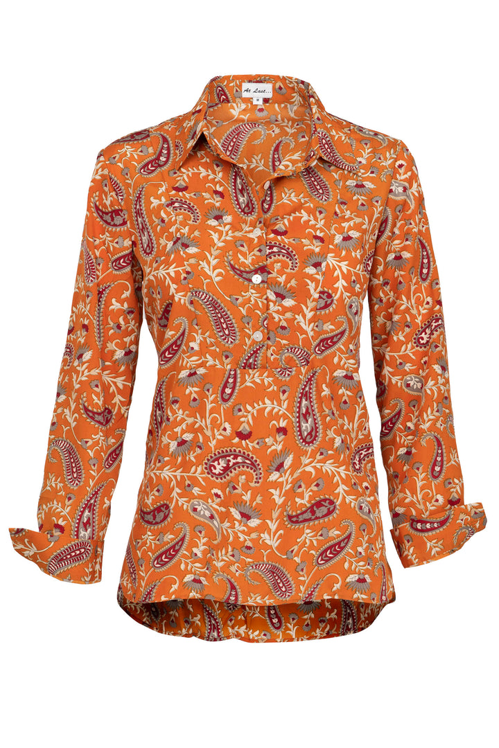 Soho Shirt in Ochre Paisley