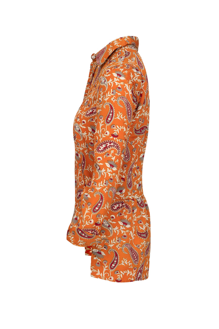 Soho Shirt in Ochre Paisley