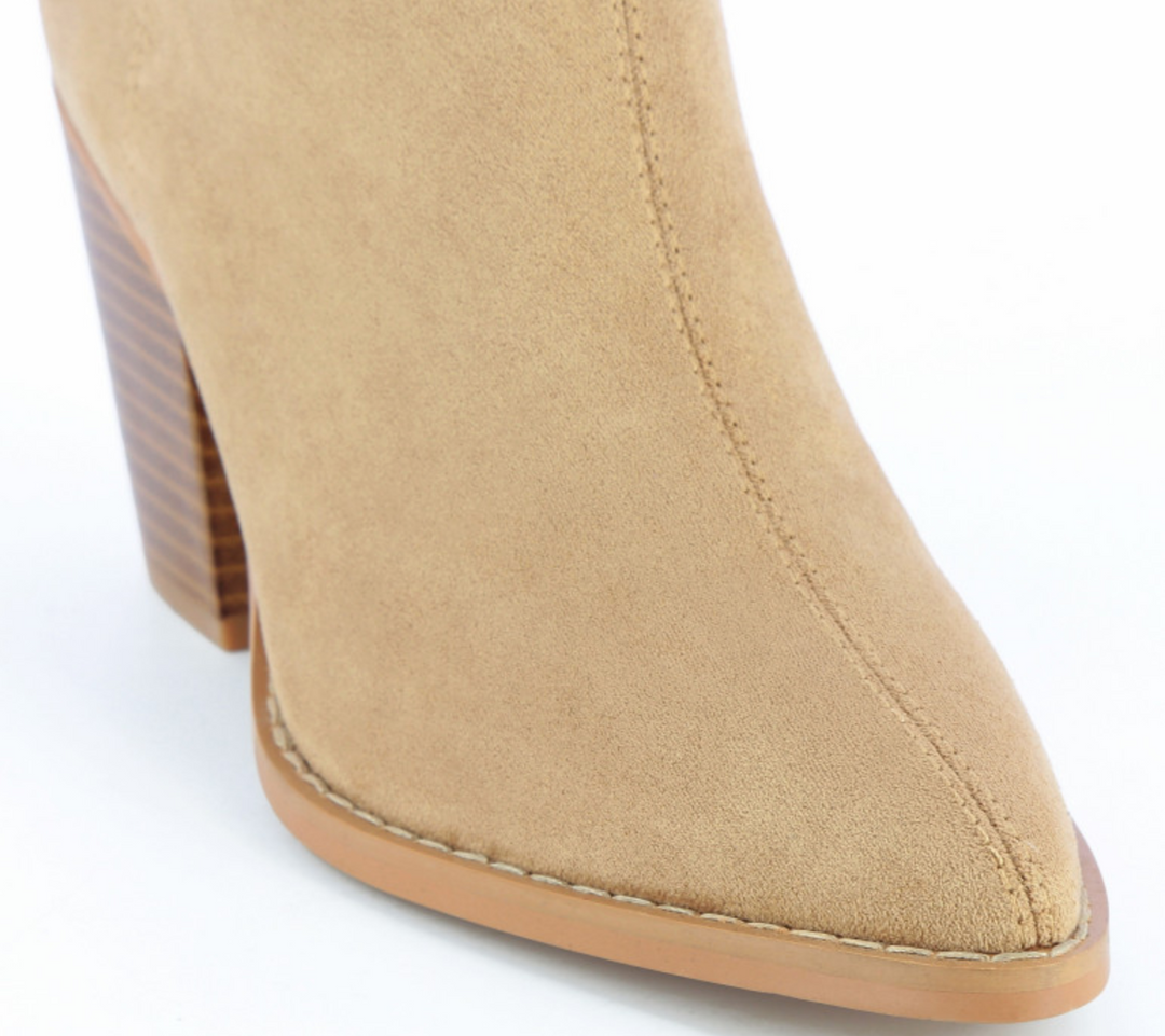 Beige sales ankle booties